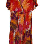 Attention  Women's Tropical‎ Orange Yellow Purple Dress Ties in Back Size M Photo 0