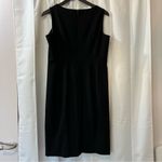 Lands' End Lands’ End Black Structured Midi Dress - Size 10P Photo 3