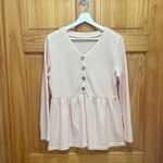Boutique Brand Size Medium Ballet Pink Thermal Bohemian Style Top. Photo 1
