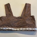 All Fenix Leopard Print Sports Bra Size Small Removable Pads Brown Photo 6