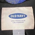 Old Navy Blue/Gray/White Striped Collarless Blanket Coat Blazer Lined Size S Photo 4