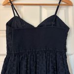 J. Crew Factory Navy Eyelet Tie Shoulder Cami Mini Dress S Preppy Summer Grad Blue Photo 8