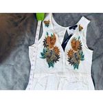 Lulus NWT  Size Medium Tickets To Paradise White Embroidered Maxi Dress Bohemian Photo 6