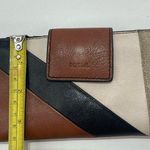 Fossil  Leather Wallet Multi Color Brown Black Snap Card Holder Coin Zip Purse Photo 1