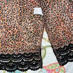 Jolt  women’s size small kimono leopard print 3/4 sleeves black brown Photo 8