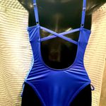 Shade & Shore NWT Women's Royal Blue Lace-Up Sides One Piece Swimsuit Size:Small Photo 7