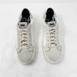 P448 [] Thea Platform Lace Up Low Top Sneakers White Gray Sparkle Tweed Size 40 Photo 9