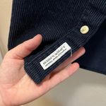 H&M Blue Corduroy Button Front Shacket Shirt Jacket Size Medium Unisex Fit Photo 4