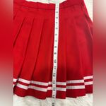 Forever 21 Red Skater Skirt with White Stripes Size S Photo 3
