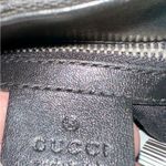 Gucci Black GG Mono Belted Shoulder Bag Bucket Tote, Silver Hardware Photo 8