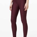 Lululemon  Zoned In Tight Leggings 27" Full Length Cassis Maroon 4 W5BBNS Workout Photo 0