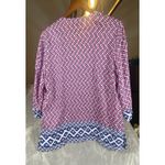 Tommy Bahama Multicolor Tassel Tunic Top Large Beachy Resort Vacation Flowy Boho Photo 2