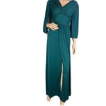 Koh Koh Emerald Green Split Sleeve, Formal Maxi Dress Sz‎ X Photo 1