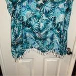 No Boundaries  Blue Palm Print Swim Coverup size M Photo 5