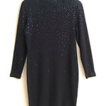 Dana Buchman Dana Buckman long sleeve turtleneck wool sequin sweater dress M Photo 0