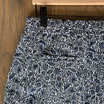 Madewell NWT Drapey Pull-On Short Woodcut Floral in Blue and White Size Medium Photo 5