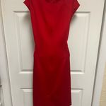 Calvin Klein Red Vampire Pageant Cocktail Midi Dress Photo 6