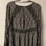 Free People Boho Peasant Top Bell Sleeve V-Neck Geometric Flowy Tunic Sz M Photo 5