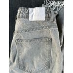 ZARA Womens Size 4 Distressed Straight Leg Jeans Grey Denim RN#77302 100% Cotton Photo 5