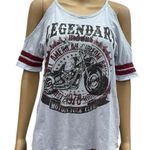 Shyanne  Cotton Cold Shoulder Western Biker Motorcycle Graphic Tee Womens Medium Photo 0