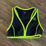 GlideSoul NWOT  Halter Bikini Top Black Neon Yellow Size XS ** Top Only** Photo 0