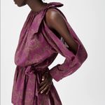 ZARA  LIMITED EDITION PRINTED MINI DRESS 100% cotton Burgundy Size M NEW Photo 6