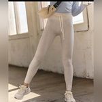Free People #30 NWT Catch All Fleece Leggings in Oatmeal Heather Photo 2