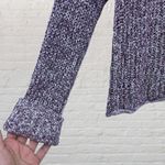 PINK - Victoria's Secret  XS Purple Marled Oversized Cropped Sweater Photo 6