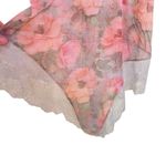 Mapale bodysuit nightie lace up back lace trim floral size 1X/2X Orange Photo 2