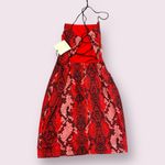 superdown  shanice red black snakeskin bodycon strappy back mini dress size s Photo 7