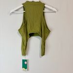 Halara Women’s Sleeveless High Neck Cropped Tank Top Olive Green Size XL NWT Photo 8