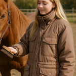 Vintage Totes Tan Puffer Jacket with Insulated Design Unisex Ski Jacket Size L Photo 0