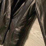 Joie  black vegan leather blazer size small‎ Photo 7
