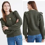 Madewell  Hollydene Ruffle-Shoulder Pullover Sweater, women's‎ size M Photo 1