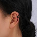 Snake ear cuff Black Photo 1