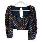 For Love & Lemons Lark Blouse NWT Black/Brown Polka Dot Size L MSRP $128 Black Size L Photo 8