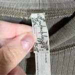 Free People  Intimately Grey Green Ribbed The Rickie Mock‎ Neck Top Photo 2