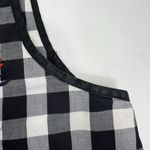 Parker  Size S Printed Dayton Top Embroidered Floral Black White Check Women’s Photo 12
