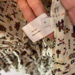 Proenza Schouler White Geometric Print Long Sleeve Blouse 100% Silk Women size 6 Photo 10