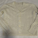Brandy Melville  Cream Button Down Sweater Photo 0