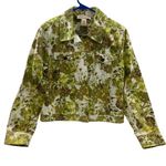 c.l.o.t.h.e.s Fashion Jacket. Women Size Small Denim Fabric Floral Print. Photo 0