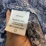 Rory Beca Womens Blue Snakeprint Round Neck Sleeveless A Line Dress Silk Small Photo 6