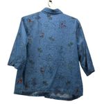 Artwork Denim Button Up Shirt Blue 2X Photo 1
