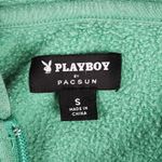 PacSun Playboy by Womens Happy Camper Half Zip Hoodie Size S Green Photo 1