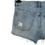 All Saints Destroyed Distressed Light Wash Denim Shorts Frayed Waist 25 Photo 4
