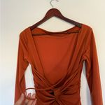 Elegant Orange Long Sleeve Dress Size 6 Photo 6