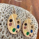 Art Palette Earrings Artist Teacher Festival Watercolors Acrylics Painti… Photo 3