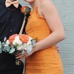 Selfie Leslie orange homecoming dress Photo 1