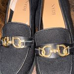 NYDJ  Black Loafers with Gold Chain Detail Photo 5