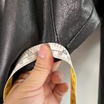 VTG 80s John Weitz Petite Black Leather Coat Goth Y2K Punk Size L Photo 11